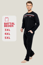 MOD Men Big Size Button Placket Pajama Set